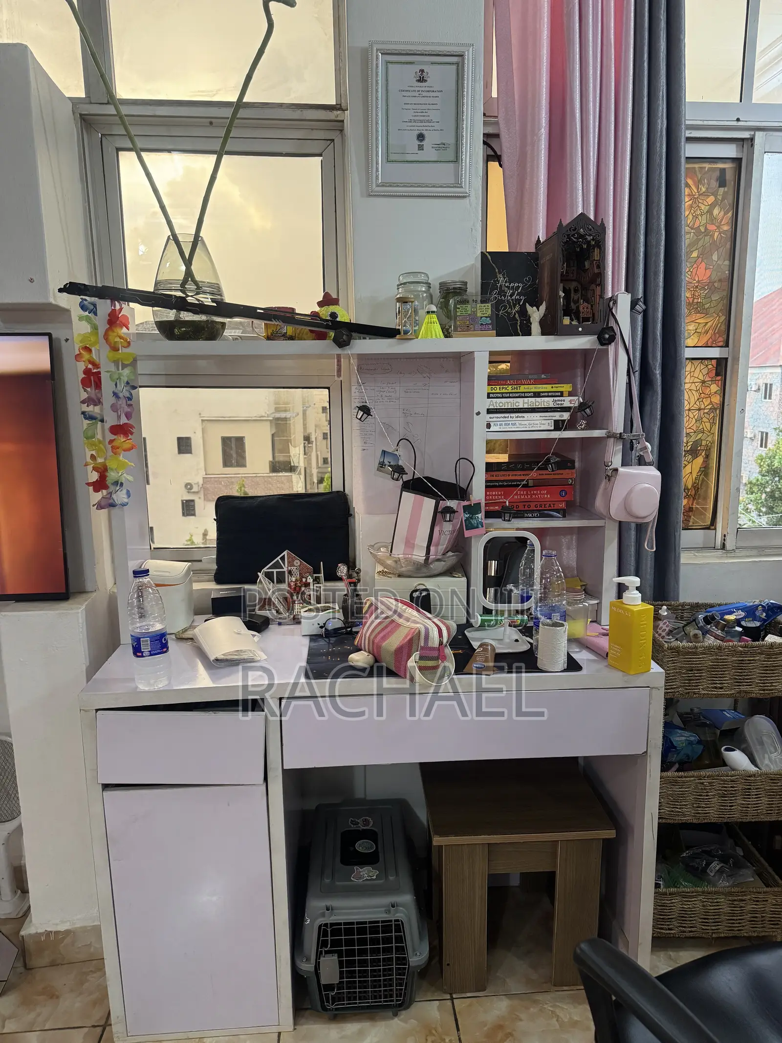 Wardrobe and Desk Setup