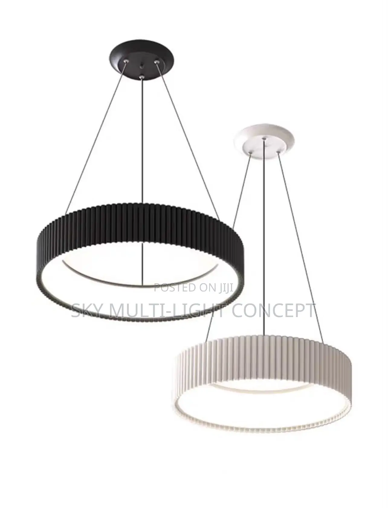 Minimalist Pendant Lights Circular Ripple Design