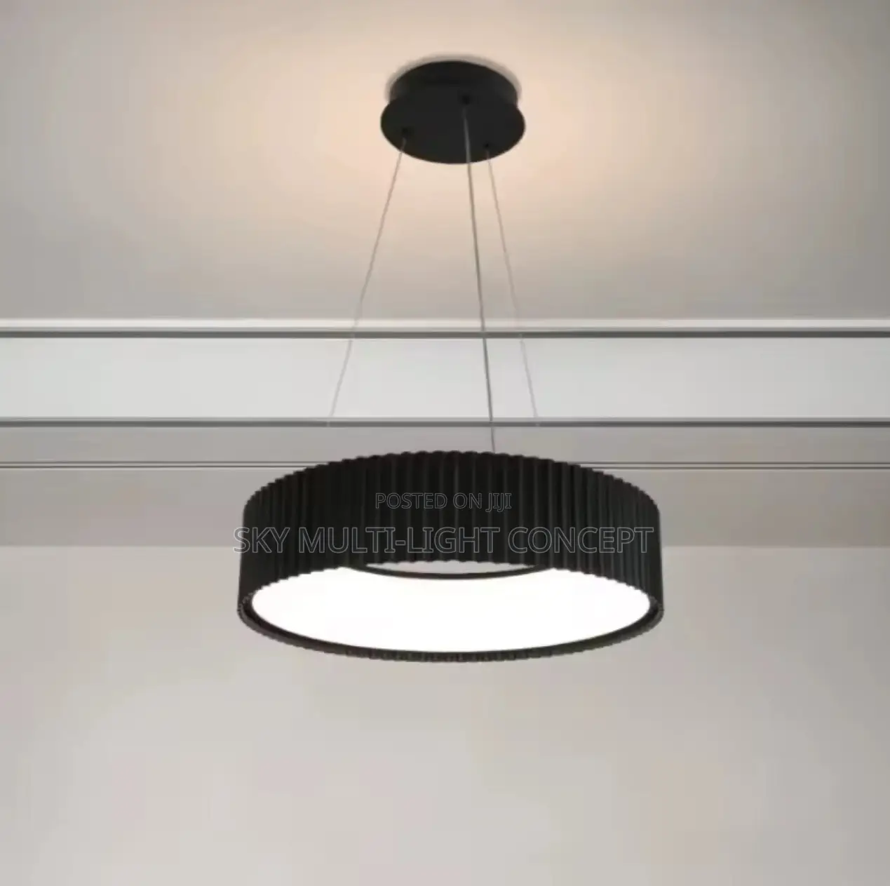 Minimalist Pendant Lights Circular Ripple Design