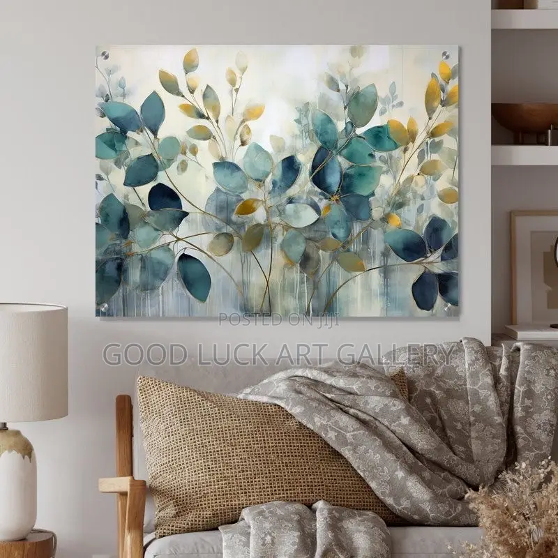 Luxury Abstract Floral Canvas Artwor