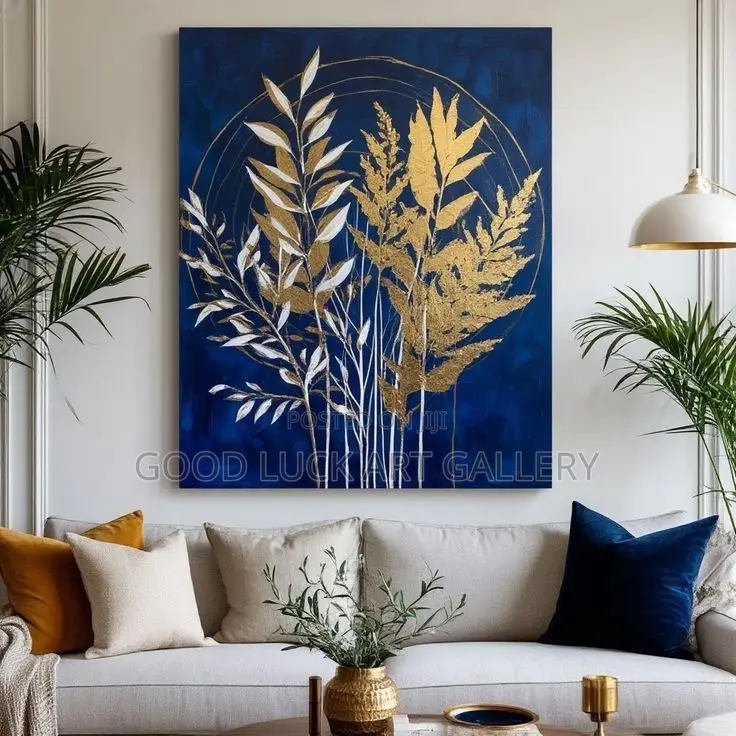 Luxury Abstract Floral Canvas Artwor