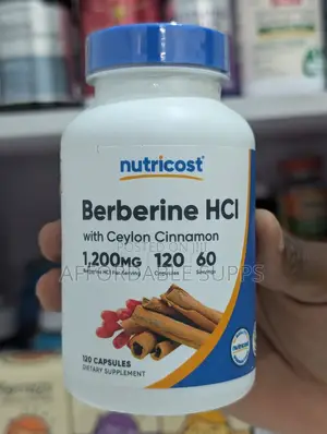 Nutricost Berberine HCl 1200mg + Ceylon Cinnamon – 120 Capsules