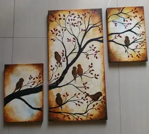 African Sunset Three-Piece Canvas Artw