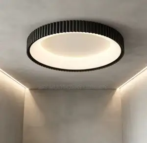 Modern Circular Rippled Ceiling Flush