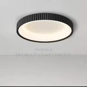 Modern Circular Rippled Ceiling Flush