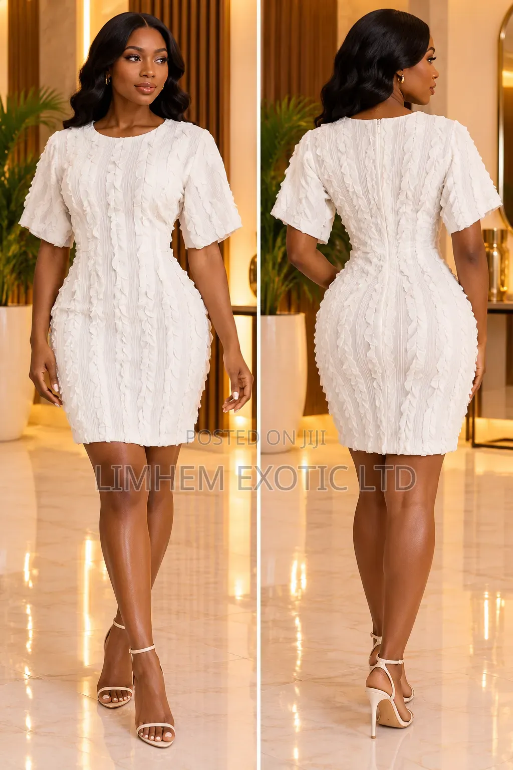 Cream Bodycon Mini Dress