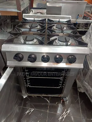 4 Burner Industrial Gas Cooker With Gas Oven