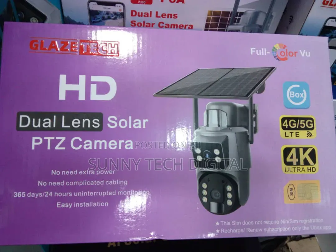 Wifi Dual Lens PTZ Ubox Solar Camera