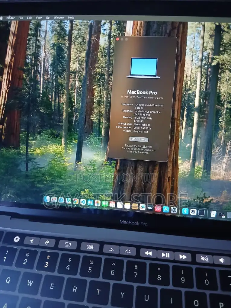 Laptop Apple MacBook Pro 2020 8GB Intel Core i5 SSD 256GB