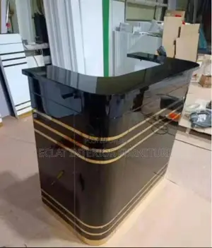 Black Reception Desk