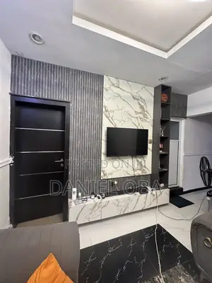 TV Console With Floating and Side Shelf