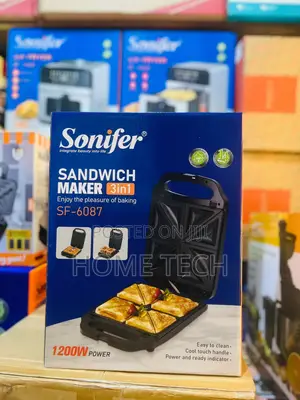 Sonifer 3-in-1 Grill, Waffle & Sandwich Maker – 1200W Detachable Set