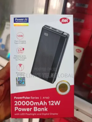 Itel 20,000mAh 12W Power Bank