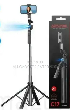Auto Face Tracking Quadrapod Ai Gimbal Monopod Selfie Stick