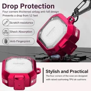 Protective Transparent Galaxy Buds 2 Pro - Red
