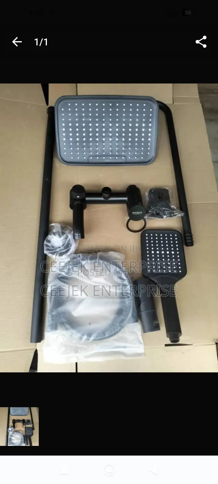 Black Brimix Shower