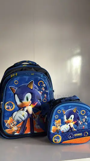 Sonic Kids School Bag, With Lunch Bag