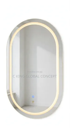 Brand New Oval Frameless LED Bathroom Mirror - Warm Light Touch Sensor