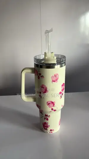 Cream With Pink Flower Stanley