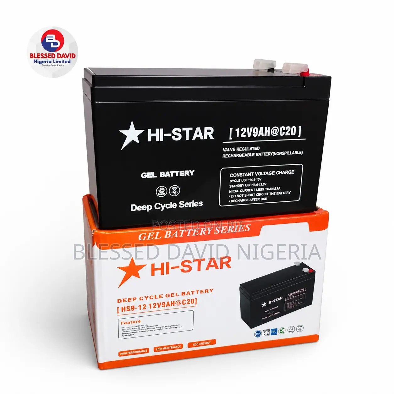 Hi-Star 12V 9Ah Deep Cycle Gel Replacement Battery