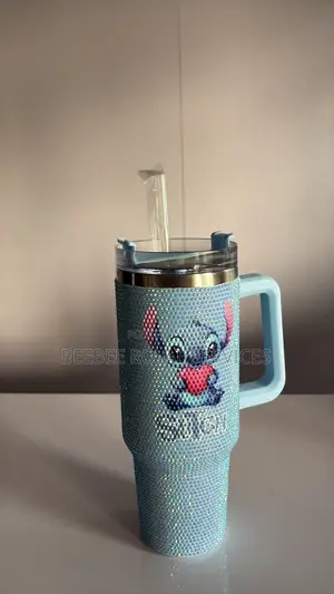 Blue Stitch Stanley Type Bottle