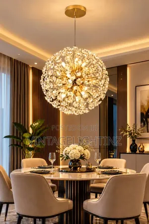Crystal Dropping Dining Light