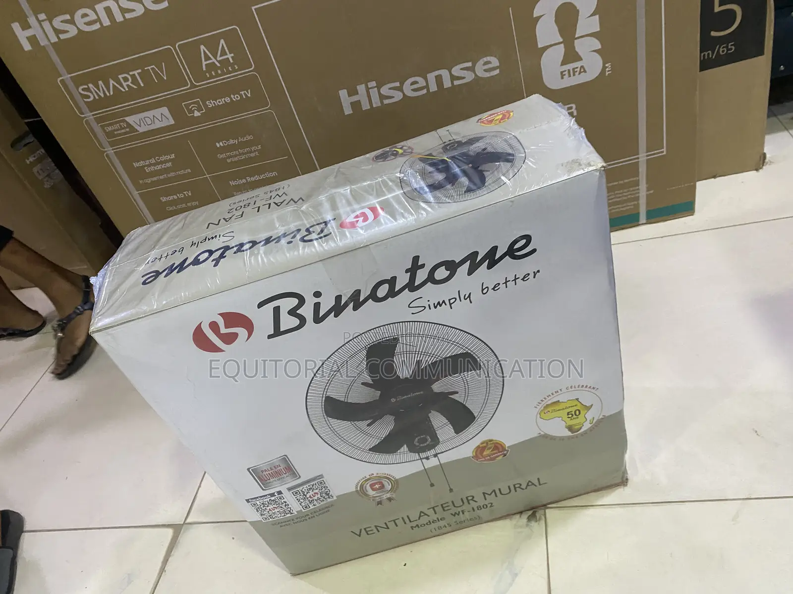 Binatone WF-1802 Wall-Mounted Fan With Pull Cord