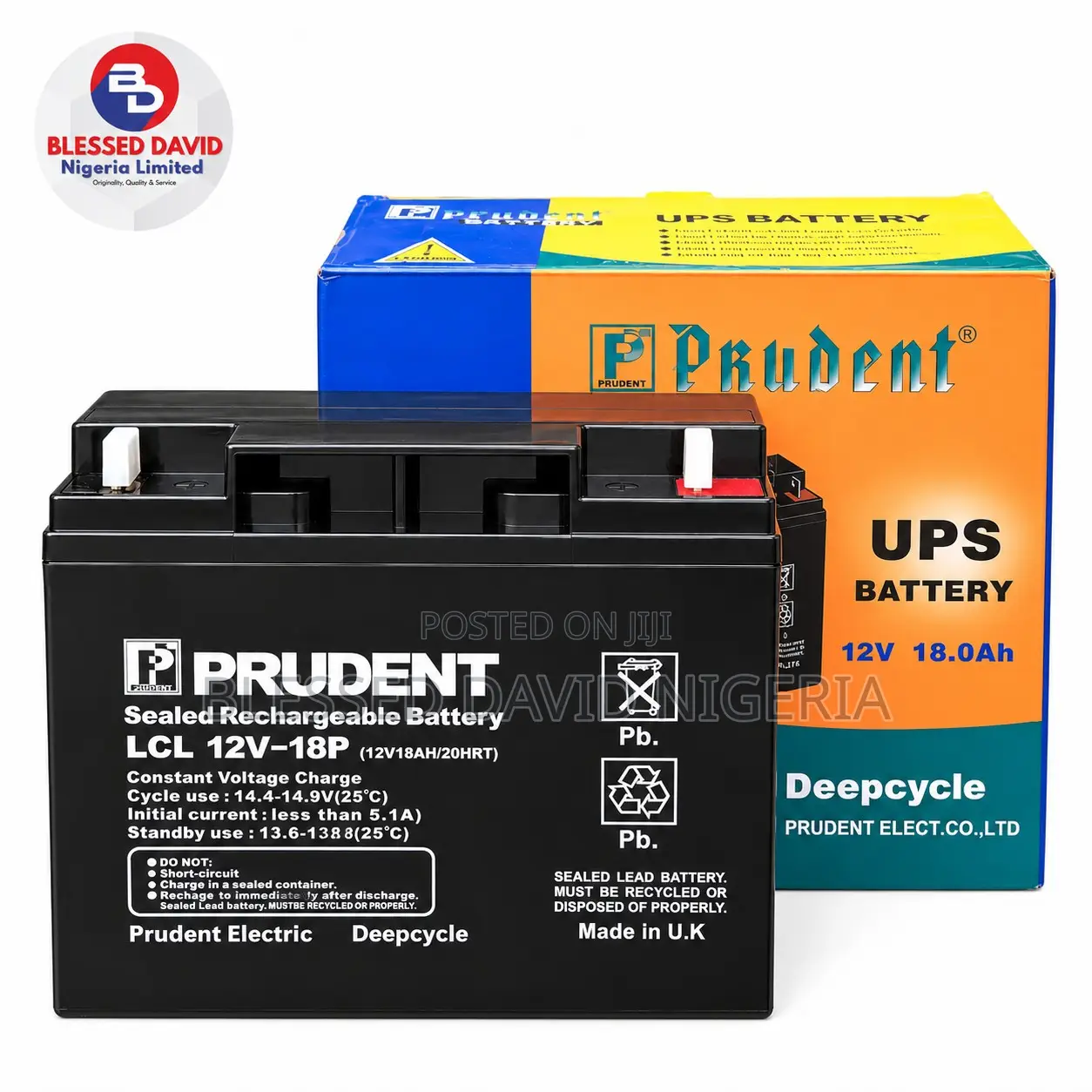 Prudent 12V 18Ah Deep Cycle Sealed Battery
