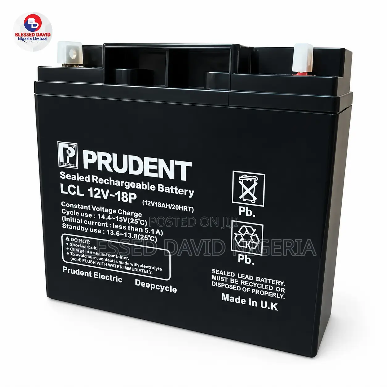 Prudent 12V 18Ah Deep Cycle Sealed Battery