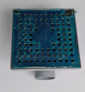 15cm Plastic Square Floor With Stainless Grate Cover and Side Outlet