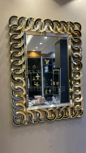 Le: Wall Large Gold Mirror Decorations Rings Design -