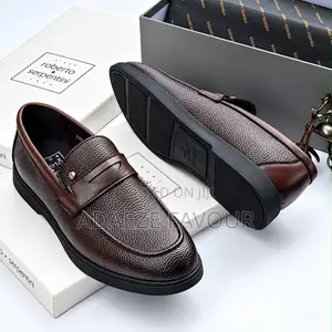 Men’s Dark Brown Textured Penny Loafers – Luxury Slip-on Dress Shoes