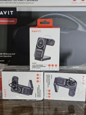 3-in-1 Foldable Wireless Charger With Clock by HAVIT