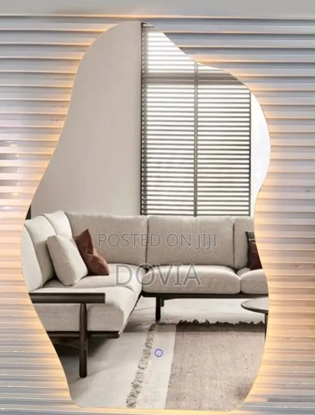 Premium Wall Mounted Irregular LED Mirror Asymmetrical SmartBacklMirro