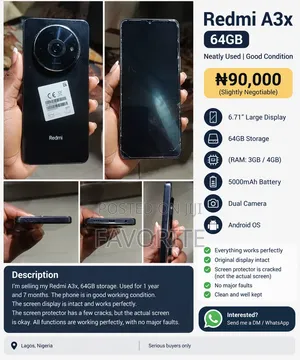 Xiaomi Redmi A3x 64 GB Black