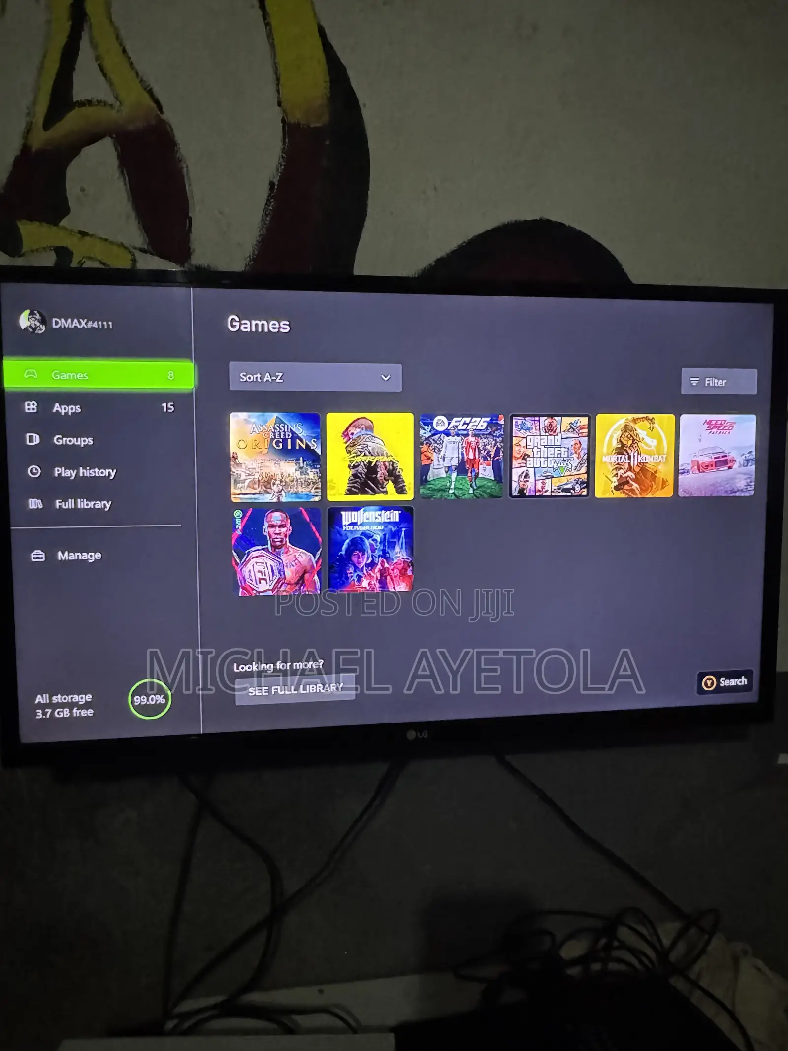 Xbox One With 8 Games and One Controller, All Ccessories