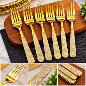 Elegant Gold & Silver Stainless Steel Dining Table