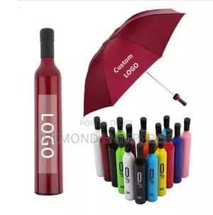 Portable Foldable Wine Bottle-Shaped Umbrella