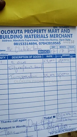 Olokuta Property Mart Polystyrene Company