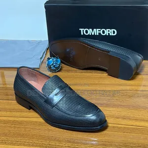 Black and Brown Tomford Loafers