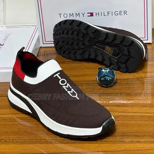Tommy Hilfiger Black and Brown Sneakers