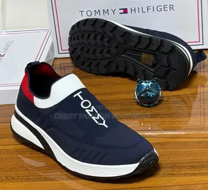 Tommy Hilfiger Black and Brown Sneakers