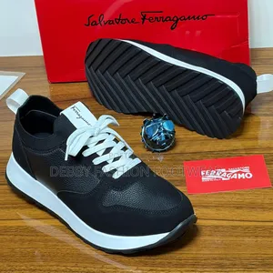 Salvatore Ferragamo Black, Blue Anas Brown Shoe
