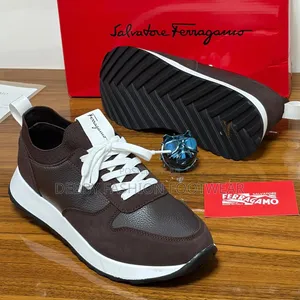Salvatore Ferragamo Black, Blue Anas Brown Shoe