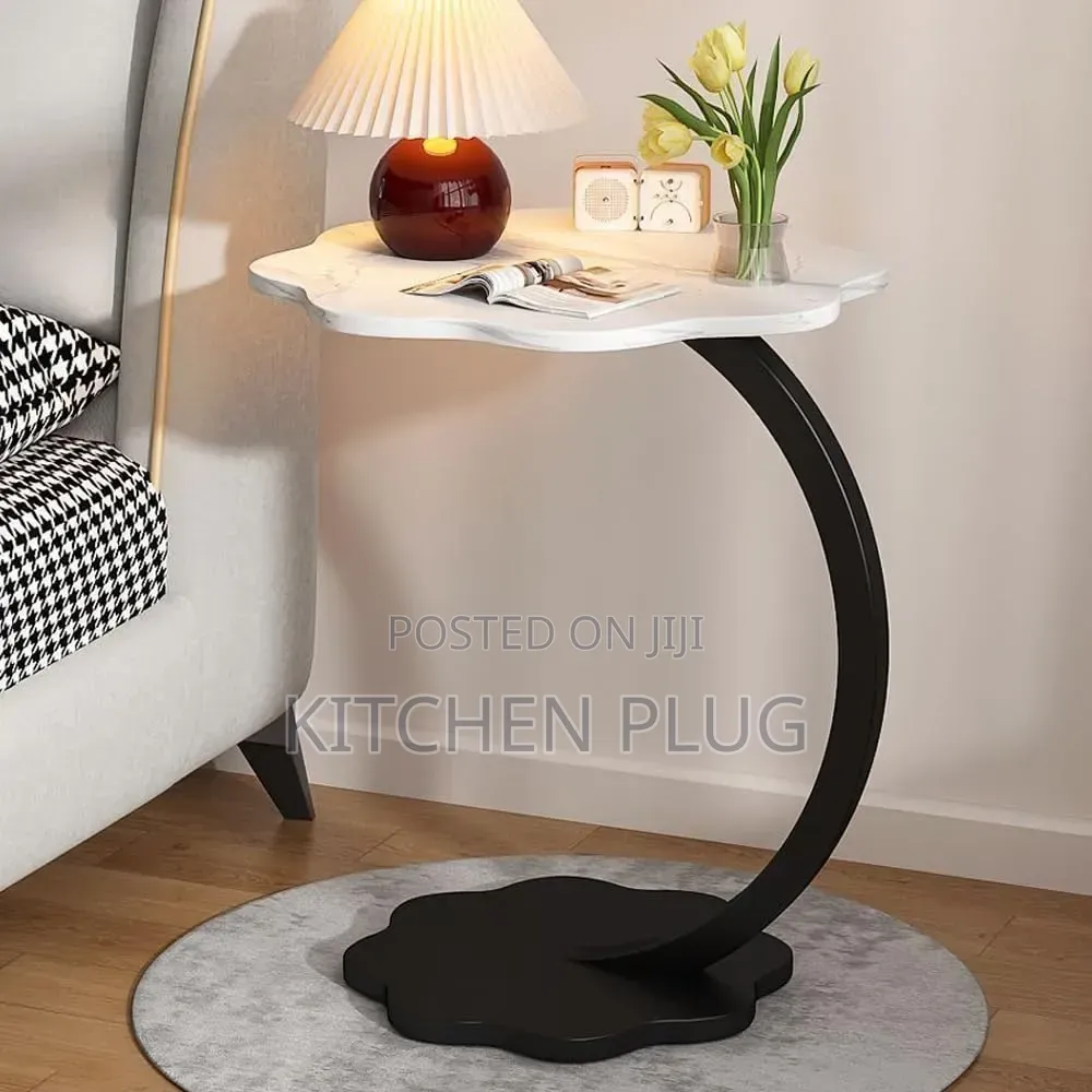 Modern, C-Shaped Side Table