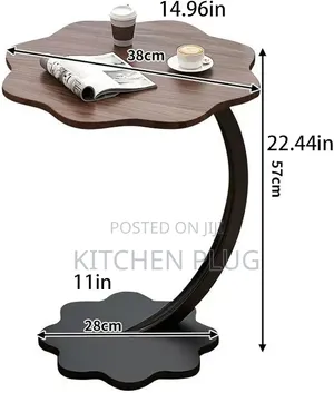 Modern, C-Shaped Side Table