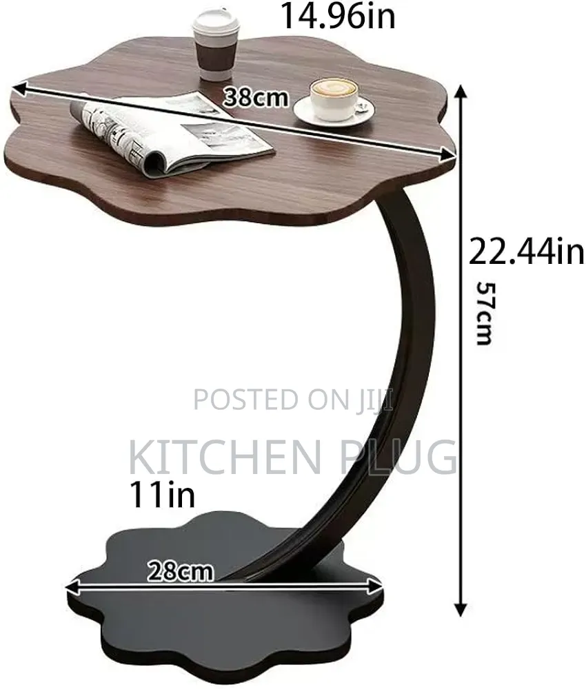 Modern, C-Shaped Side Table