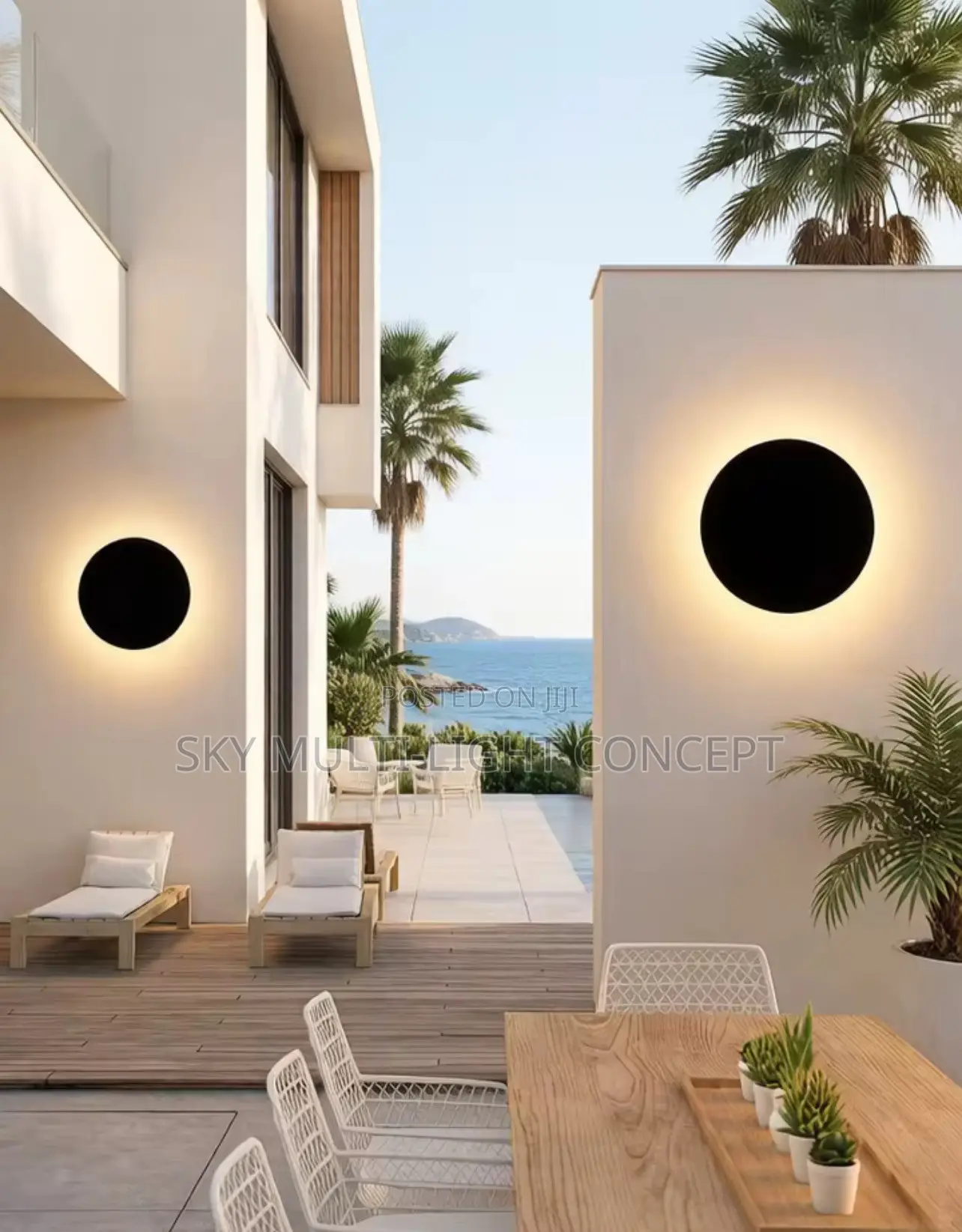 Nordic Minimalist Round LED Wall Light, Waterproof
