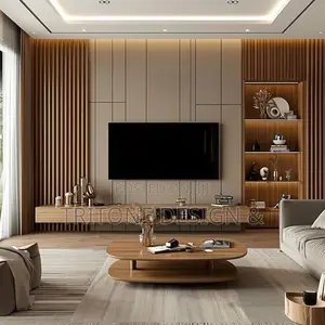 Sign, TV Wall Unit, KiApartment Interior Detchen Cabinets & Wardrobes