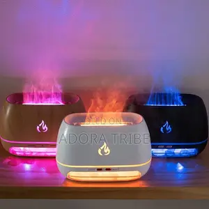 Wood Colour Aromatherapy Humidifier With Salt Rock